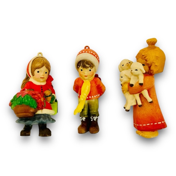 Vintage Christmas Ornaments Toriart By Anri Ferrandiz 3 Ornaments - Picture 1 of 11